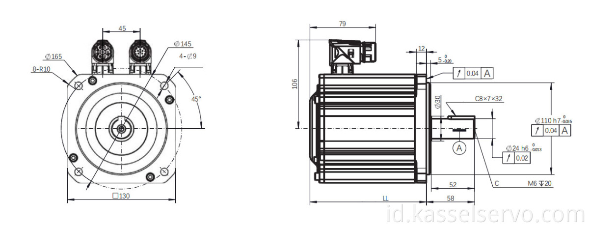 Z8M 400V 1.0KW 130mm